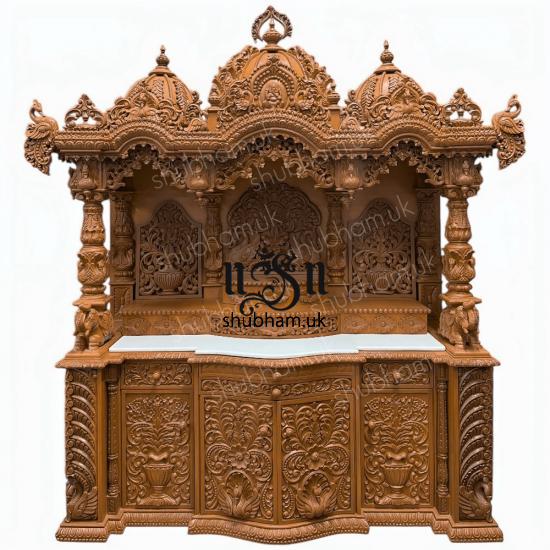 Buy Big Wooden Pooja Mandapan Mandir for Home in the UK