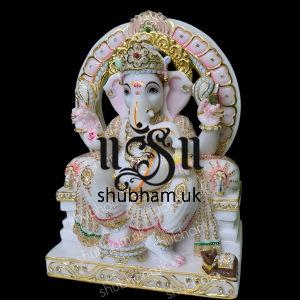 Divine look Ganesha Marble Statue Idol for Home
