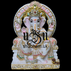Divine look Ganesha Marble Statue Idol for Home