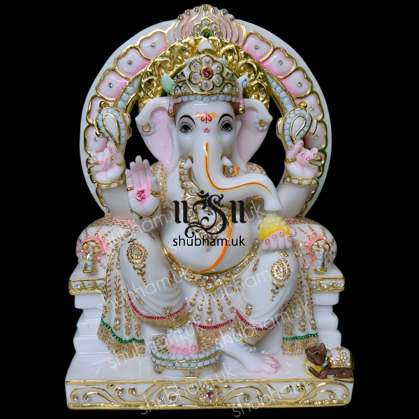 Divine look Ganesha Marble Statue Idol for Home