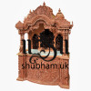Sewan Wood Teak Brown Colour Wooden Temple for Home