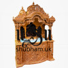 Sewan Wood Teak Brown Colour Wooden Temple for Home
