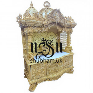 Ganesha Design Sevan Wood Temple for Home