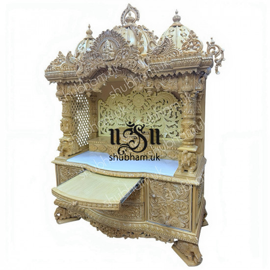 Ganesha Design Sevan Wood Temple for Home