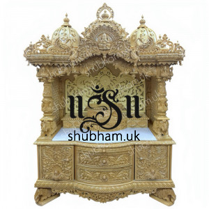 Ganesha Design Sevan Wood Temple for Home