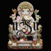 White Marble Hand Carved Ganeshji Murti - 15 inch