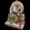 God Ganapati seated on Peacock Sinhasan - 15 inch