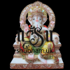 God Ganapati seated on Peacock Sinhasan - 15 inch