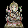 Ganesh Ji and Laxmi Mata Seated on Lotus flower - 15 inch Ganesh Ji and Laxmi Mata Seated on Lotus flower - 15 inch