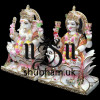 Ganesh Ji and Laxmi Mata Seated on Lotus flower - 15 inch Ganesh Ji and Laxmi Mata Seated on Lotus flower - 15 inch