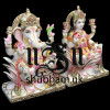 Ganesh Ji and Laxmi Mata Seated on Lotus flower - 15 inch Ganesh Ji and Laxmi Mata Seated on Lotus flower - 15 inch