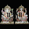 Ganesh Ji and Laxmi Mata Seated on Lotus flower - 15 inch Ganesh Ji and Laxmi Mata Seated on Lotus flower - 15 inch