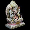 Hand Crafted Laxmi Mata Seated on Lotus Sinhasan Murti - 15 inch