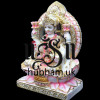 Hand Crafted Laxmi Mata Seated on Lotus Sinhasan Murti - 15 inch Hand Crafted Laxmi Mata Seated on Lotus Sinhasan Murti - 15 inch