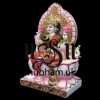 Beautiful White Marble Goddess of Wealth Laxmi Mata Statue - 18 inch
