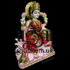 Beautiful White Marble Goddess of Wealth Laxmi Mata Statue - 18 inch