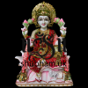 Beautiful White Marble Goddess of Wealth Laxmi Mata Statue - 18 inch