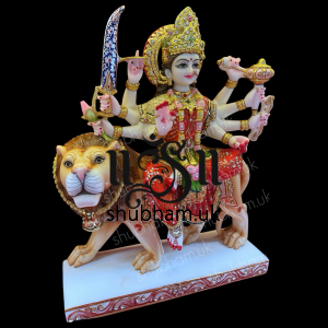 Superior Quality Marble Durga Mata Murti  UK - 18 inch