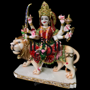 Superior Quality Marble Durga Mata Murti  UK - 18 inch