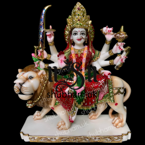 Superior Quality Marble Durga Mata Murti  UK - 18 inch