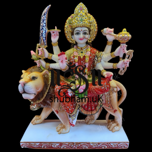 Superior Quality Marble Durga Mata Murti  UK - 18 inch