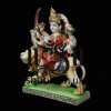 Goddess Durga Statue from White Marble - 16 inch