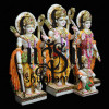 Hand Crafted Beautiful Ram Darbar Marble Statue Set - 18 inch