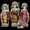 Hand Crafted Beautiful Ram Darbar Marble Statue Set - 18 inch