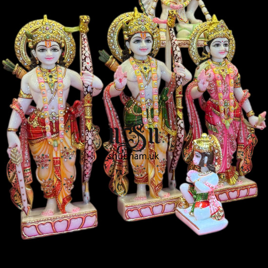 Buy Pure White Marble Ram Darbar Statue UK - 18 inch