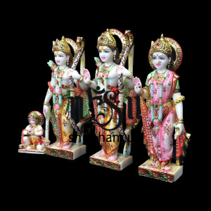 Buy Pure White Marble Ram Darbar Statue UK - 18 inch Buy Pure White Marble Ram Darbar Statue UK - 18 inch