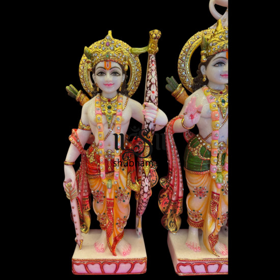 Buy Pure White Marble Ram Darbar Statue UK - 18 inch