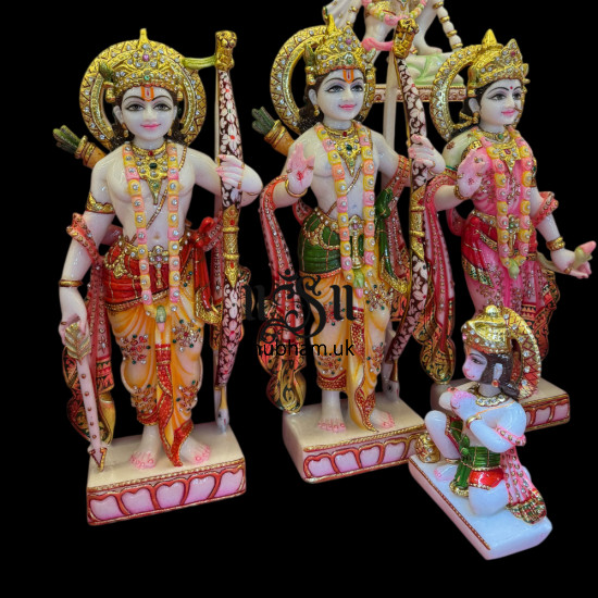 Buy Pure White Marble Ram Darbar Statue UK - 18 inch