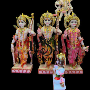 Buy Pure White Marble Ram Darbar Statue UK - 18 inch