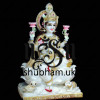 Magnificent Laxmi Mata Seated on Lotus Flower Marble Statue - 30 inch