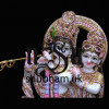 Radha Krishna Murti From Pure White Marble Stone - 18 inch
