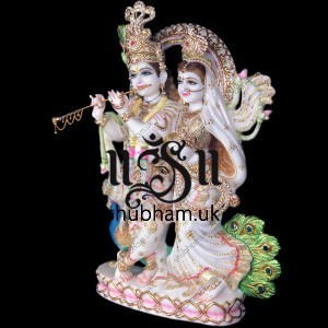 Exclusively Carved Radha Krishna Marble Statue UK - 27 inch Exclusively Carved Radha Krishna Marble Statue UK - 27 inch