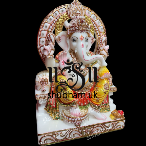 Hand Crafted Beautiful Marble Ganesh Ji Moorti - 15 inch