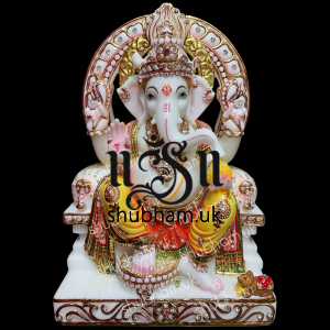 Hand Crafted Beautiful Marble Ganesh Ji Moorti - 15 inch