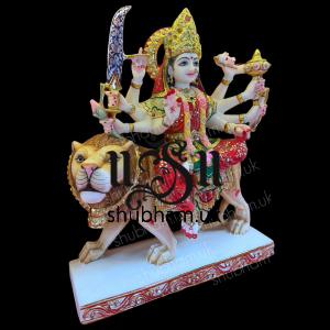 Beautiful Marble Murti Durga Mata - 18 inch