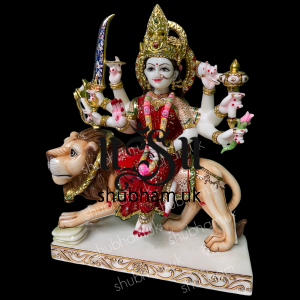 Beautiful Marble Murti Durga Mata - 18 inch