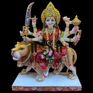 Beautiful Marble Murti Durga Mata - 18 inch