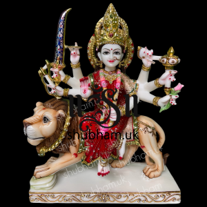 Beautiful Marble Murti Durga Mata - 18 inch